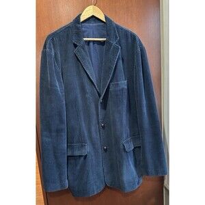 J. Crew Men’s Blue Corduroy Blazer Sport Coat XL 100% Cotton Preppy